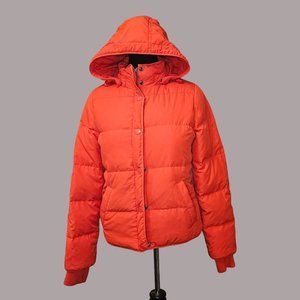 J.Crew Down Feather Red Puffer Coat - Women's Size Medium